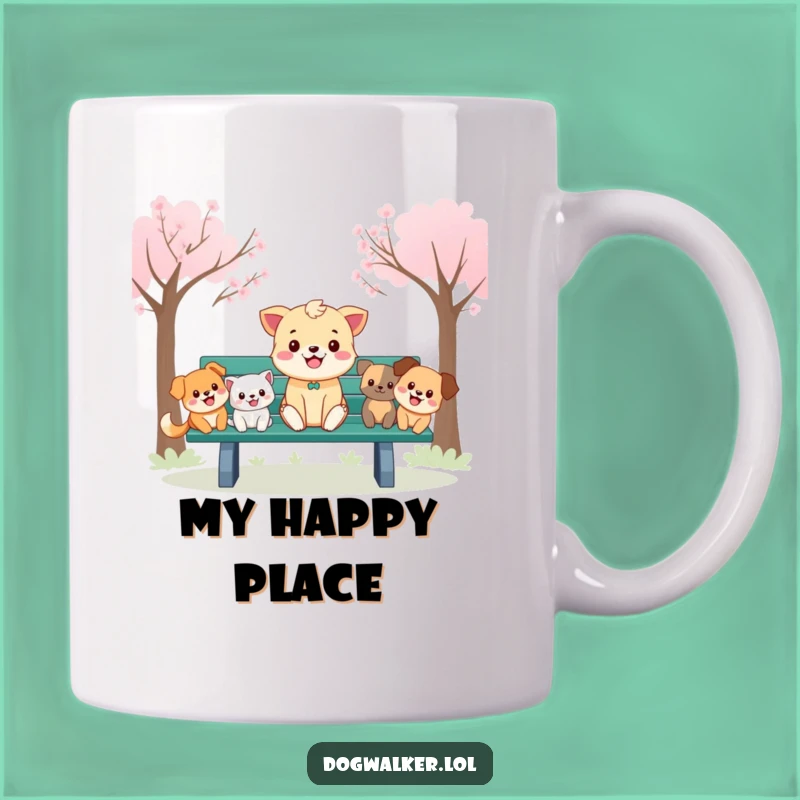 Funny Park Bench Animal Mug: Hilarious Dog Lover Gift