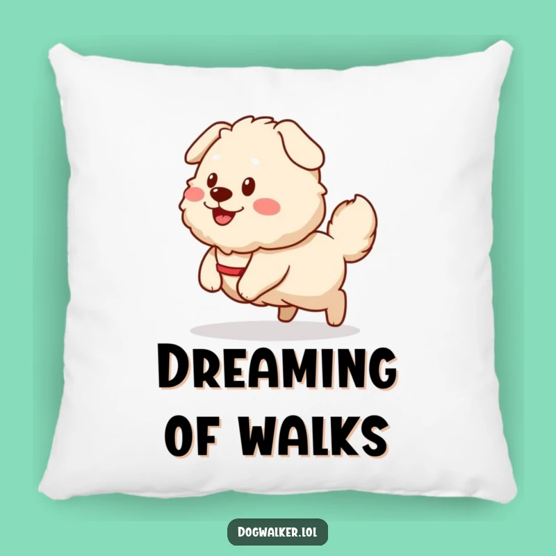 Funny Dog Walker Pillow: Soft Pup Cushion, Hilarious Pet Home Decor