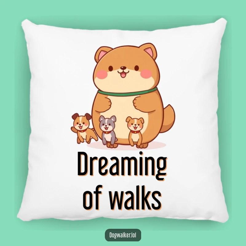 Funny Dog Walker Animal Pillow: Cozy Comfort for Canine Enthusiasts