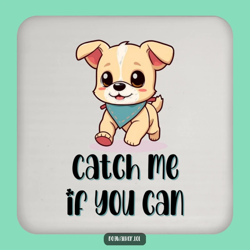 Funny Energetic Dog Coaster: Fast Pup Accessory, Hilarious Drink Protector