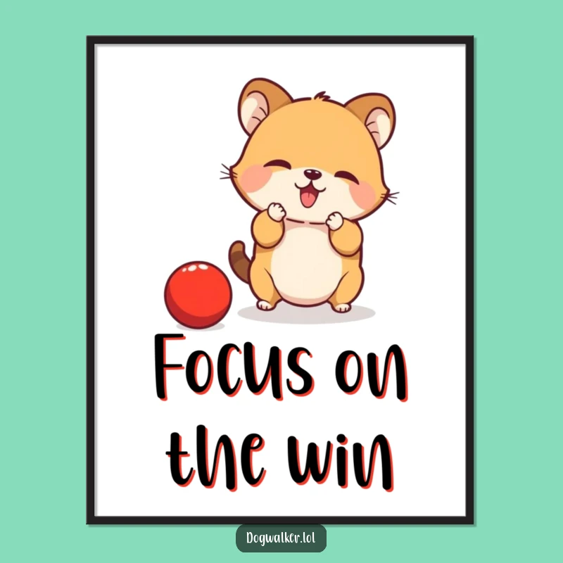 Funny Animal Ball Poster: Dynamic Art, Hilarious Gift