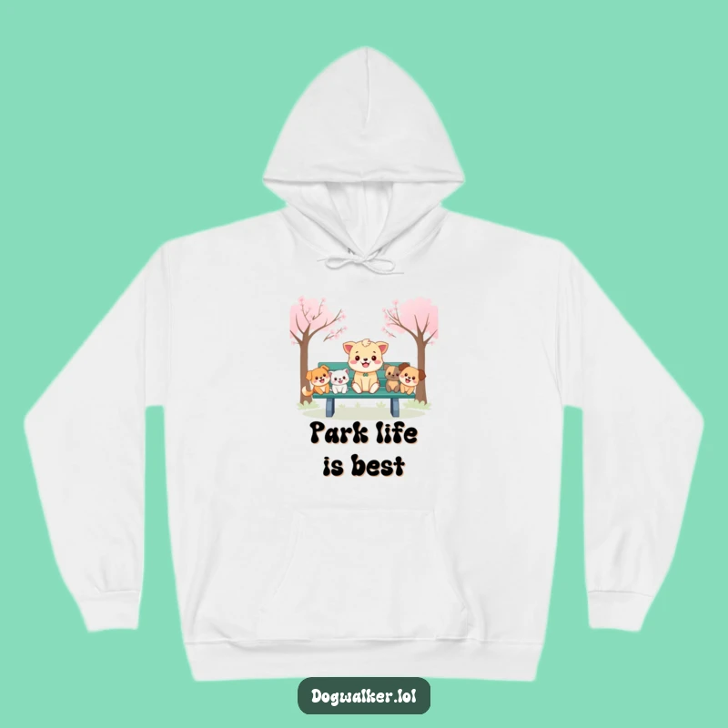 Funny Park Bench Hoodie: Cozy Comfort with Canine Charm Gift