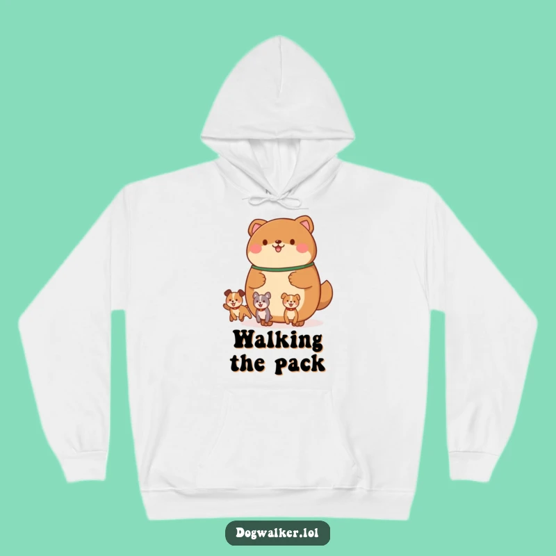 Cozy Funny Dog Walker Animal Hoodie: Warmth for the Pack Leader