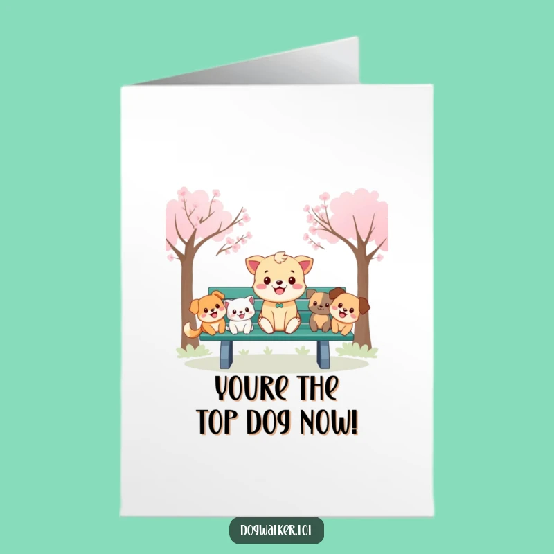 Free Printable Congrats Card: Cheerful Animal Dog Park Celebration!