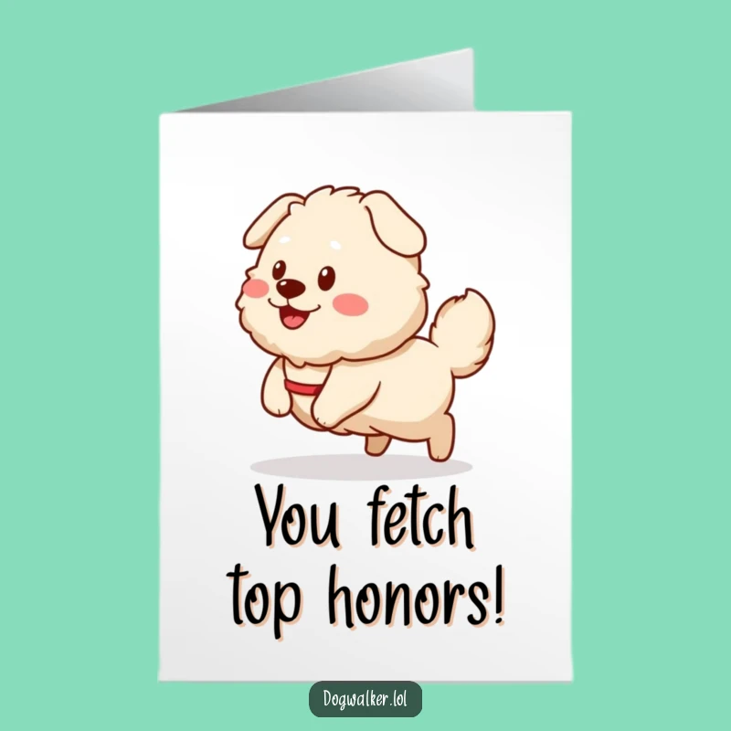 Free Printable Congrats Card: Dog Walker Joy, Wagging Tails, Instant Download