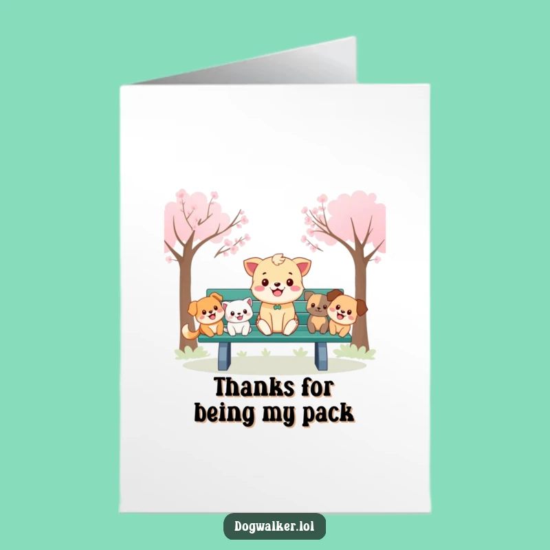 Free Printable Thank You Card: Cheerful Animal Dog Park Appreciation!