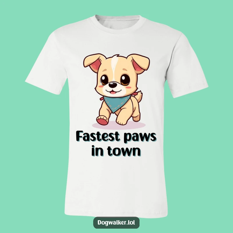Funny Energetic Dog T-Shirt: Fast Pup Design, Hilarious Dog Walker Apparel